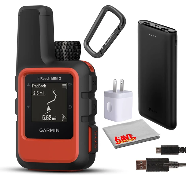 Garmin inReach Mini 2 Compact Uydu İletişimci, Hafif Rugged Design, Portrevi için Portre GPS El Kitabı, Aksesuarlar (Flame Red) ürün görseli 1