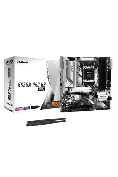 B650M Pro RS WIFI 7200MHz DDR5 Soket AM5 M.2 USB 3.2 HDMI mATX Anakart ürün görseli 1