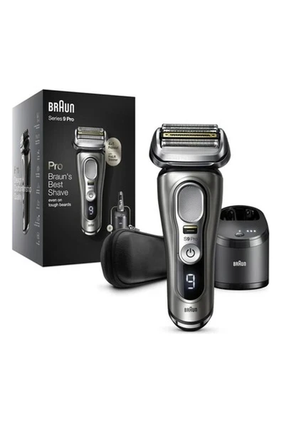 Braun Series 9 Pro 9465CC Islak & Kuru Tıraş Makinesi + Clean&charge + Deri Seyahat Kılıfı ürün görseli 1