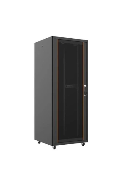 26U 800x800mm Dikili Tip Siyah Kabinet Vega AG-VB26U8080S1 Cam Kapak ürün görseli 1