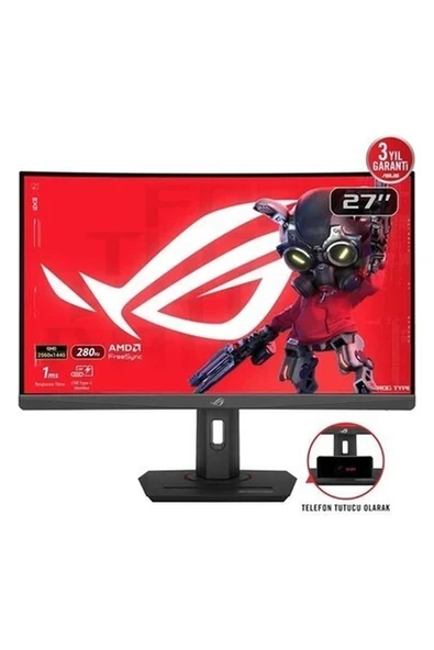 Asus 27" Fast Va Rog Strıx XG27WCMS 1ms 280HZ Hdmı-Dp Pıvot Kavıslı Gamıng Monitör 2560X1440 ürün görseli 1