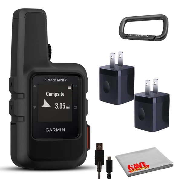 Garmin inReach Mini 2 Uydu İletişimci, Hafif Compact Rugged Design, Portrevi için Portre GPS El Kitabı, Two-Text Messaging Device Sche with Accessories (Black) ürün görseli 1