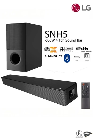 Zengin ve Derin Ses Yüksek performans  4.1 Kanal 600 W Soundbar ürün görseli 1