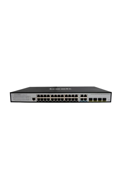 L2 Yönetilebilir Switch 24 x 10/100/1000Mbps IEEE802.3af/at PoE+ port (Port başına 30 ürün görseli 1