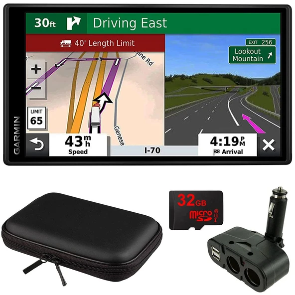 Garmin 010-02603-00 Dezl OTR500 5.5" GPS Truck Navigator Sche with 32GB MicroSD Memory Card, 8" Hard EVA Case and Dual DC12V/24V Electronic Multi function Car Use Sigara Lighter USB Ports ürün görseli 1