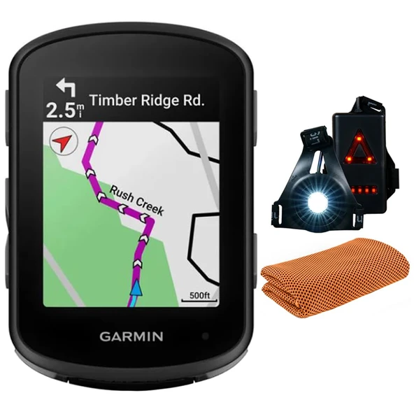 Garmin 010-02694-00 Edge 540, Compact GPS Bisiklet Bilgisayar, Cihaz Sadece İşout Soğutma Spor Havlusu ve Deco Essentials Giyimable Commuter Front and Arka Safety Light ürün görseli 1