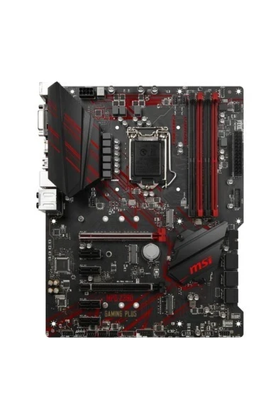 MSI MPG Z390 GAMING PLUS SOKET 1151 DDR4 4400(OC) HDMI DVI M.2 USB3.1 ATX ürün görseli 1