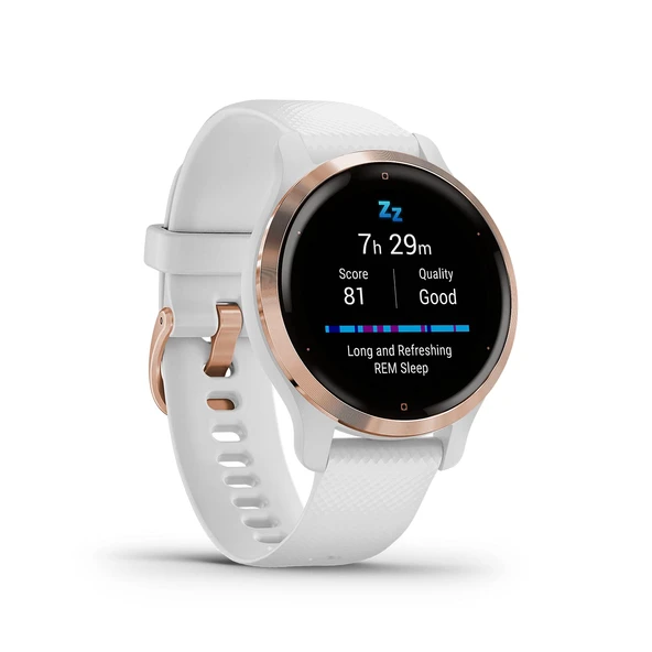 Garmin Venu 2S - ultra keskin 1,1" AMOLED dokunmatik ekran, sağlık işlevleri, önceden yüklenmiş 25'ten fazla spor uygulaması, müzik ve ödeme özelliklerine sahip ince GPS fitness akıllı saati ürün görseli 1