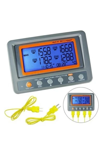 Az 88598 K Tipi Sıcaklık Kayıt Cihazı 4 Kanallı Datalogger ürün görseli 1