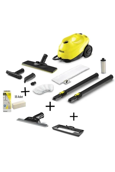 Sc 3 Easyfix Buharlı Temizlik Makinesi Cam Silme Aparatı 15 Adet Mikrofiber Bez Halı Başlığı ürün görseli 1