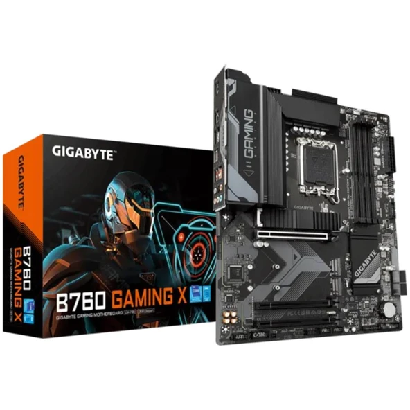 GIGABYTE B760 GAMING X 7600MHz (OC) DDR5 Soket 1700 M.2 HDMI DP ATX Anakart ürün görseli 1