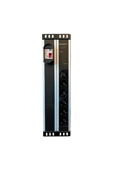 Trımbox Gndrk6 Rack Kabinet Nötr - Toprak Regulasyonlu 6lı Koruma Prizi ürün görseli 1