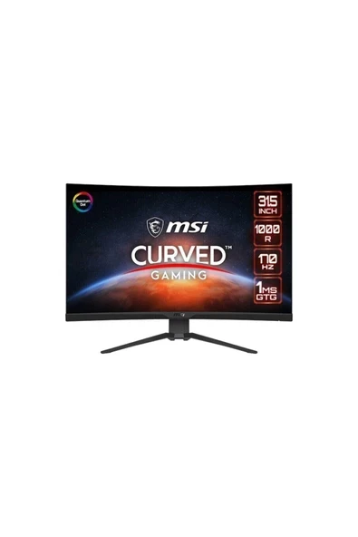 MSI 31.5" MAG 325CQRF QD 2560x1440 (WQHD) CURVE 1000R RAPID VA 170HZ 1MS ADAPTIVE-SYNC  GAMING MONITOR ürün görseli 1