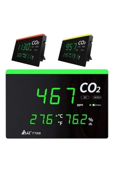 Az 7729 Işıklı Display Ortam Hava Kalitesi Ölçer ürün görseli 1