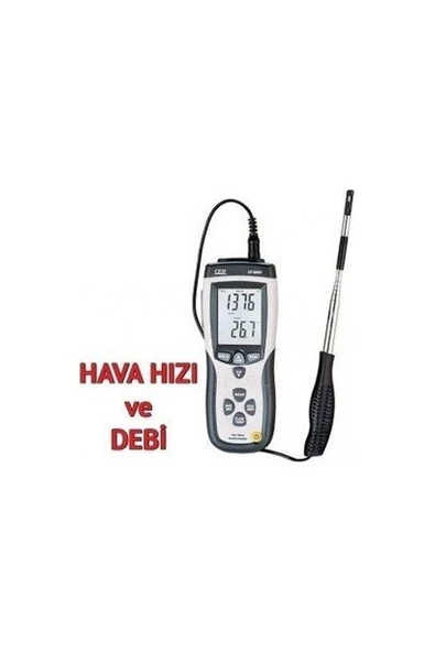 Cem DT-8880 Teleskobik Problu Kızgın Tel Hava Hızı, Debisi ve Sıcaklık Ölçer ürün görseli 1