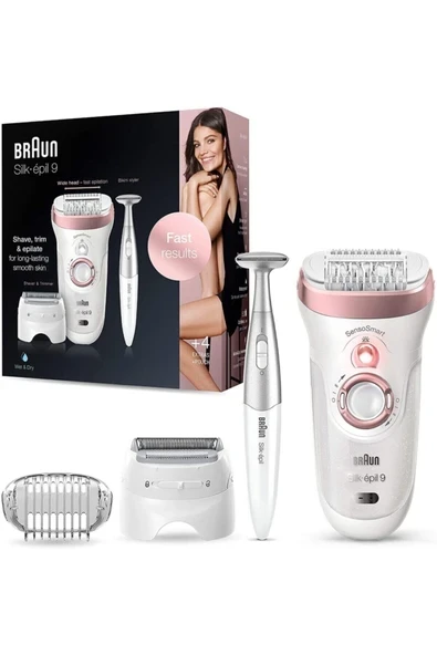 Silk-épil 9 Sensosmart™ 9/890 Epilatör - 7 Ek Parçalı Kablosuz Islak Ve Kuru Epilatör ürün görseli 1