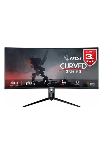 MSI 34" OPTIX MAG342CQR 3440x1440 (UWQHD) CURVE 1500R VA 144HZ 1MS ADAPTIVE-SYNC  GAMING MONITOR ürün görseli 1