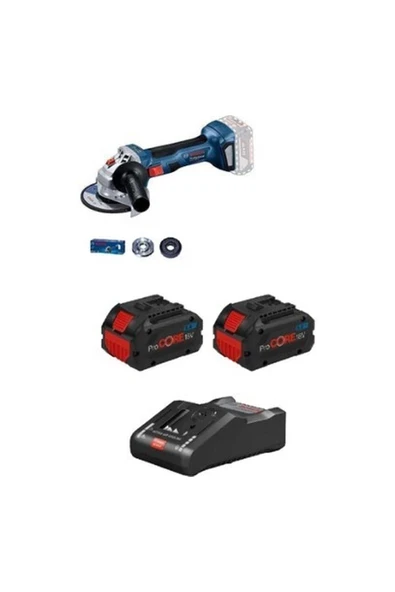 Bosch Professional GWS180-LI Şarjlı Taşlama + 2 x 8 Ah Akü ve Dolum Cihazı ürün görseli 1