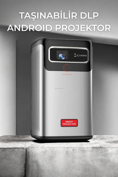 Taşınabilir DLP 3D Projektor Oto Fokus 8000mAh Portatif Projektor ürün görseli 1