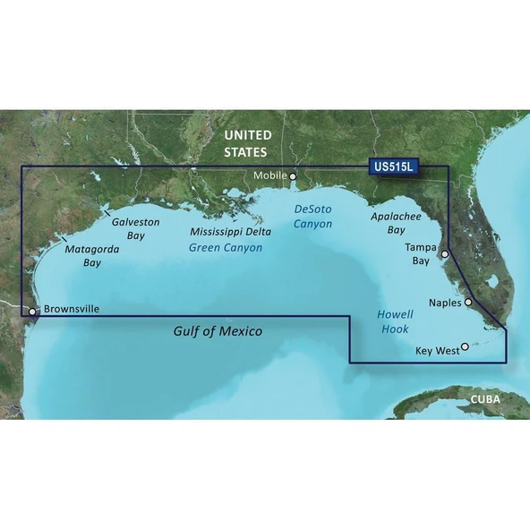 Garmin Charts 3930411 Garmin Bluechart® G2 Vision® Hd - Vus515l - Brownsville - Key Largo - Microsd&153;/sd&153; ürün görseli 1