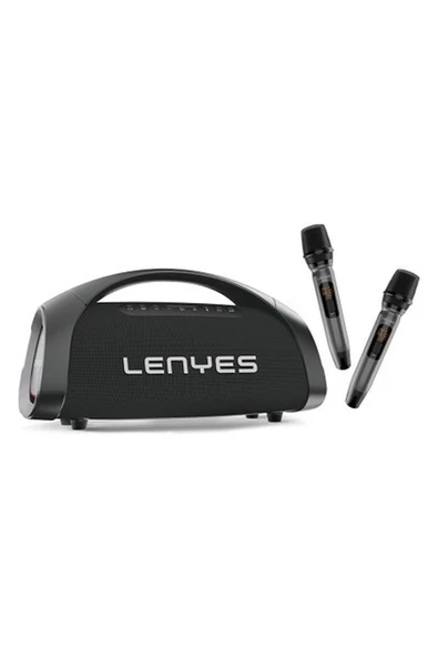 Lenyes S873 Rgb Işıklı Taşınabilir Kumandalı&mikrofonlu Tws Bluetooth Speaker Hoparlör V5.3 Siyah ürün görseli 1