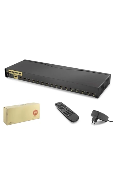 Hdx1379 Hdmi Kvm Switch 16Port Siyah ürün görseli 1
