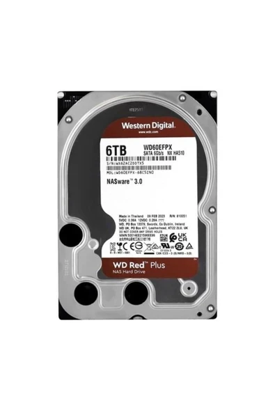 6TB RED WD60EFPX 256MB 5400RPM SATA-3 NAS DİSKİ ürün görseli 1