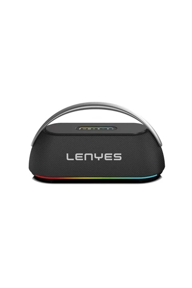 Lenyes S869 Rgb Işıklı Çift Mikrofonlu Taşınabilir Bluetooth Hoparlör V5.3 Siyah ürün görseli 1