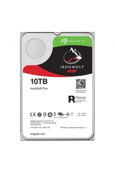 ST10000NE0008 IRONWOLF PRO 3.5\" 10TB 7200rpm 256mb Sata 7/24 NAS Harddisk ürün görseli 1