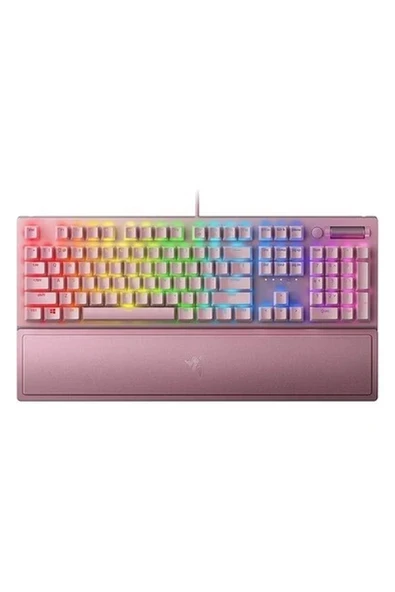 Razer Mekanik Oyun Klavyesi Quartz Pembe Klavye Clicky Switches ürün görseli 1