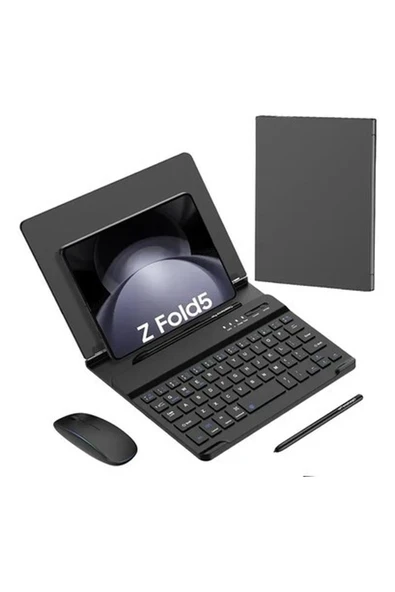 Samsung Galaxy Z Fold 4/5 Için Moaıto Masa Için Ayarlanabilir Stand Keyboard Stand Black ürün görseli 1