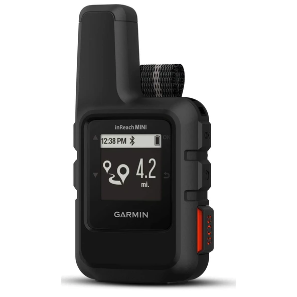 Garmin InReach Mini kompakt uydu iletişim cihazı Sağlam tasarım, 90 saate kadar pil ömrü, su geçirmez Siyah 1,27 inç ürün görseli 1