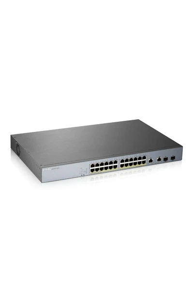 GS1350-26HP 24Port G.Bit Poe Switch 375W yönetilebilir 2Port Gigabit SFP Rackmount ürün görseli 1