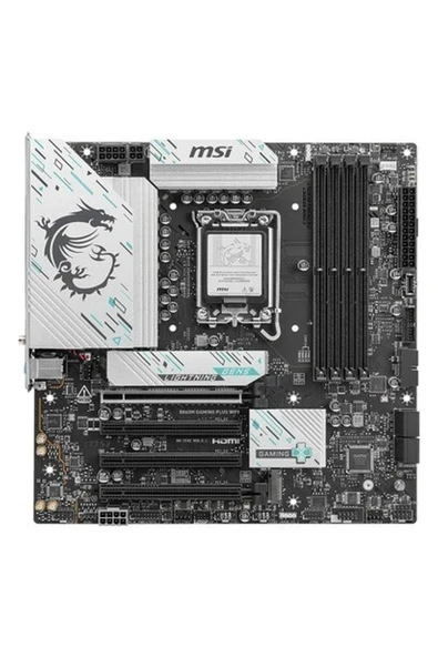 MSI B860M GAMING PLUS WIFI 8600MHz (OC) DDR5 Soket LGA1851 M.2 HDMI DP mATX Anakart ürün görseli 1