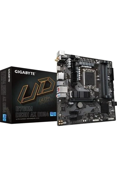 Gıgabyte B760m-ds3h Ax Wıfı-6 Ddr4 Hdmı-dp Pcıe 4.0 1700p Matx ürün görseli 1