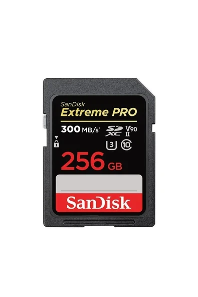 Sandisk Extreme Pro 256GB 300MB/S V90 Uhs-Iı Sdxc Hafıza Kartı ürün görseli 1