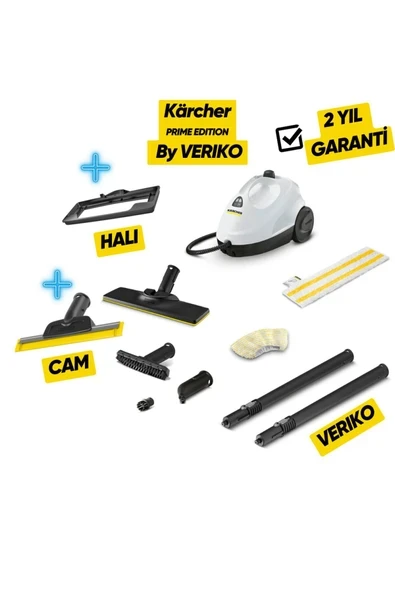 Sc 2 Easyfix Plus Paket Buharlı Temizlik Makinesi Halı, Cam Başlığı Dahil - Beyaz Renk ürün görseli 1