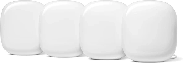 Google Nest WiFi Pro - Wi-Fi 6E - Yüksek Hız ve Tüm Evi Kapsama Özelliğine Sahip Güvenilir Ev Wi-Fi Sistemi - Mesh Yönlendirici - Perakende Olmayan Paketleme - 4 Paket - S... ürün görseli 1