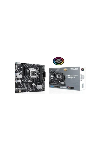ASUS PRIME H610M-E-CSM DDR5 DP HDMI VGA 2XM2 USB 3.2 RGB MATX 1700P ürün görseli 1