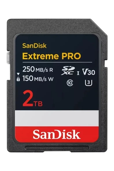 Extreme Pro 2TB 250/150MB/s SDXC V30 UHS-I U3 Hafıza Kartı SDSDXXD-2T00-GN4IN ürün görseli 1