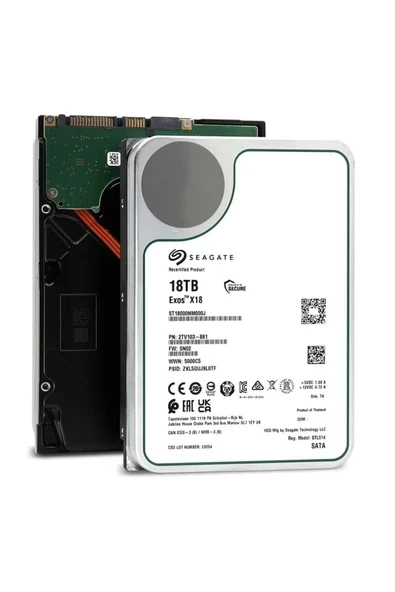Exos EnterPrise X18 18TB 7200rpm 256MB Sata3 3.5'' Harddisk (ST18000NM000J) ürün görseli 1