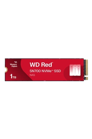 WD Red SN700, WDS100T1R0C, 1TB, 3430/3000, SERVER ve NAS için Enterprise, Gen3, NVMe PCIe M.2 2280, ürün görseli 1