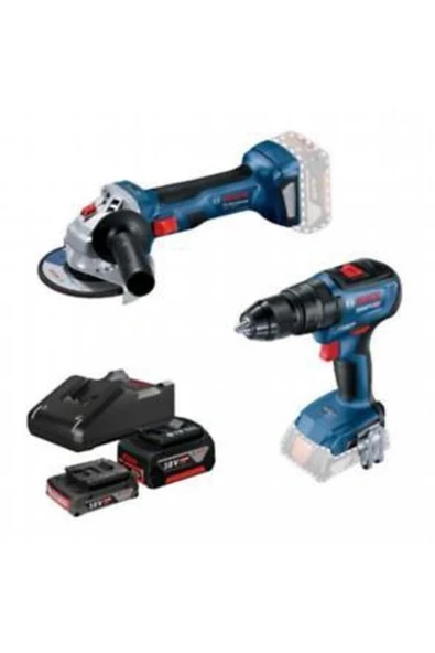 Bosch Gws 180-LI+GSB 180-LI 18V-50 Akülü Taşlama ve Matkap Seti ürün görseli 1