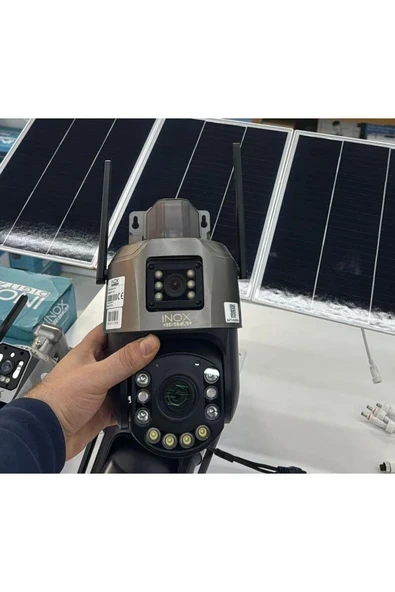Inox 215 Ipc 30X Optik Zoom 3mp Wifi + 4g Sim Kartlı Solar Kamera ürün görseli 1