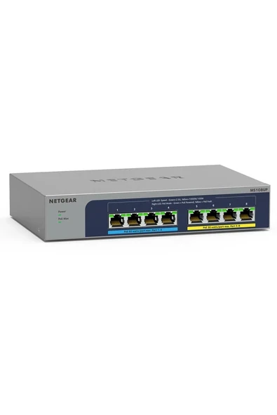 Ms108up-100uks 8-port 2.5g Multi-gigabit Ultra60 Poe Network Switch Yüksek Güç ürün görseli 1