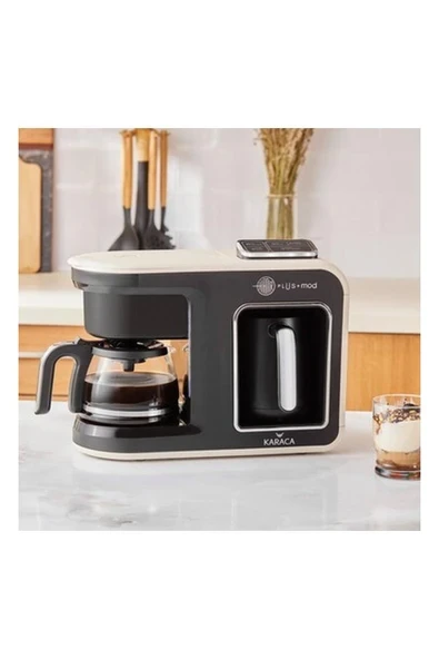 Karaca Hatır Plus Mod 5 in 1 Kahve Ve Çay Makinesi Krem ürün görseli 1