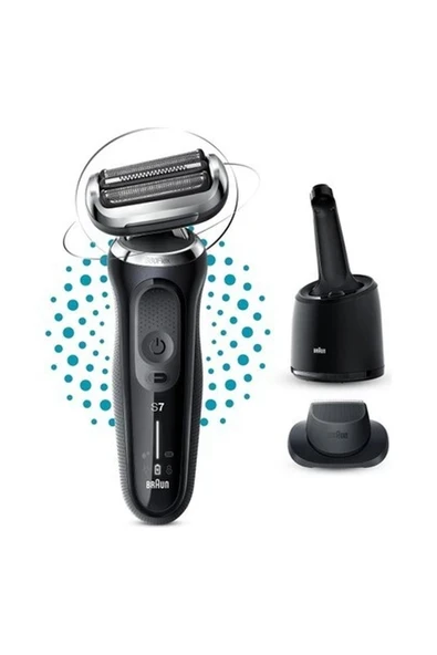 Braun Yeni Seri 7 N7200CC Kablosuz Tıraş Makinesi, Smartcare, Autosense, 360° Flex, Islak & Kuru ürün görseli 1