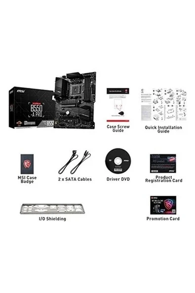 Atx Anakart M.2 Usb3.2 HDMI Dp Bellek 4400(OC) Am4 Ddr4 B550-A Pro Yeni ürün görseli 1