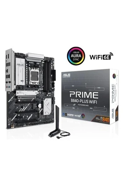 Asus Prime B840 Plus WIFI DDR5 7600Mhz (OC) M.2 AM5 ATX Anakart ürün görseli 1