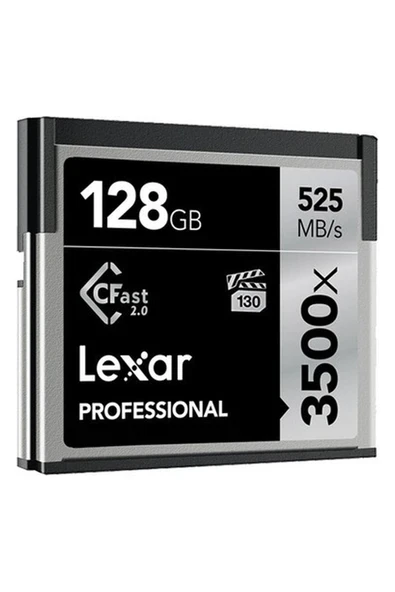Lexar DLTCF128LX 128GB Professional 3500X Cfast 2.0 Memory Card 525 Mb/s ürün görseli 1